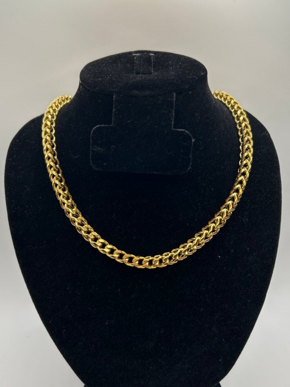 Dainty Franco Chain Real Gold Stainless Steel Plated 6mm 18 Inch Womens Gift